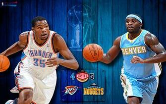 Thunder Vs Nuggets Nba Playoffs Widescreen Wallpaper Basketball