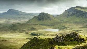 Wallpaper Man Loneliness Slopes Landslides
