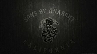 Sons Of Anarchy Logo On Leather Wallpaper