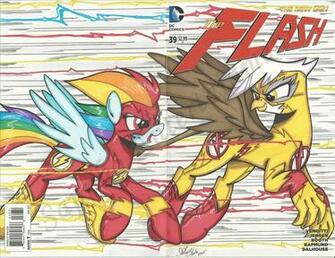 Rainbow Flash Vs Reverse By Ponygoddess