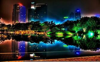 Light City Desktop Background HD Wallpaper 3d Abstract