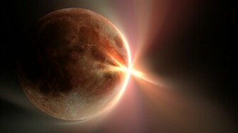 Eclipse On Planet Mars HD Wallpaper The Database