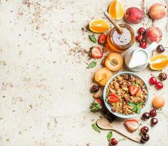Fondos De Pantalla Muesli Frutas Miel Leche Albaricoque