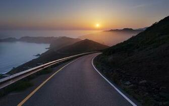 Long Road Sunset HD Wallpaper