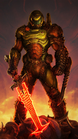 Doom Eternal Doomguy Helmet HD Phone Wallpaper
