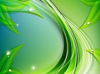 Vector Abstract Background With Green Leaves Titanui