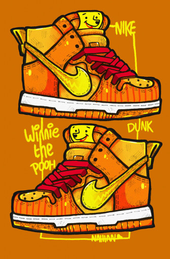 Cartoon Jordan Shoes Wallpaper