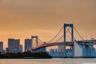 Odaiba Rainbow Bridge 4k HD Desktop Wallpaper For Ultra