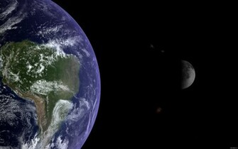Earth Moon Temprorary Desktop Pc And Mac Wallpaper