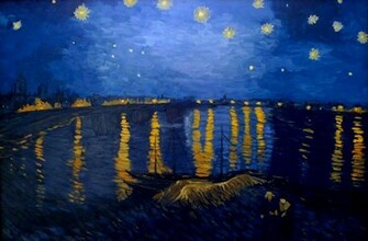 Kevintaylorart After Van Gogh Starry Night Over The Rhone