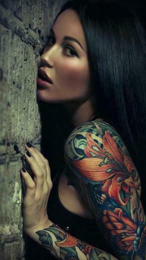 Tattooed Girl iPhone Wallpaper