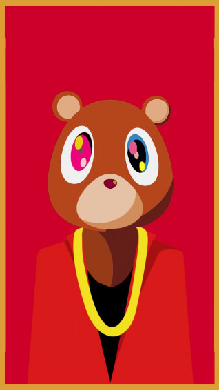 Kanye Bear Yeezy West Graduation Painting