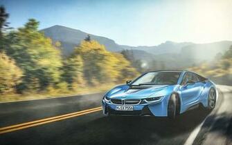 Bmw I8 Blue Wallpaper HD