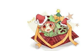 Anthropomorphism Blush Chibi Christmas Creeper Fang Hoodie