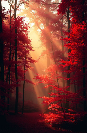 Red Forest Wallpaper
