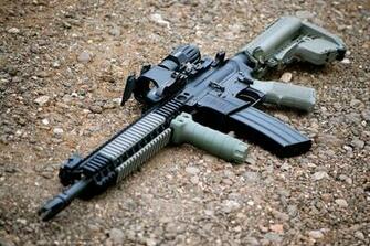 Wallpaper Ar Assault Rifle Machine Gun Gravel