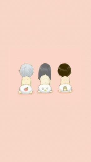 Cute Kids Back iPhone Wallpaper Top