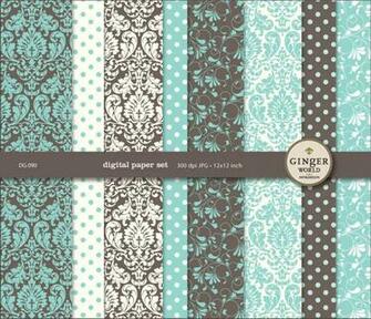 Tiffany Blue Damask Wallpaper Turquoise