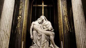 Monument Of Saint Mary With Jesus In San Sebastiano Civic