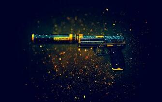 Wallpaper Gun Silencer Weapons Background Minimalism