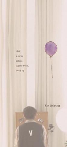 Bts Lockscreen Purple Balloons