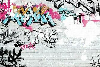 White Brick Graffiti Fototapeter Tapeter Photowall