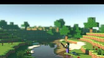 Games Minecraft Fishing Wallpaper