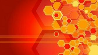 Orange Honeycomb Structure Wallpaper And Image