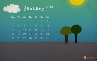 Desktopia Ruimte Januari Vriendelijk Kantoor Kalender