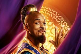 5k Background Will Smith Genie Aladdin Wallpaper And