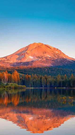 Volcano Mountain Lassen Peak National Park California Usa 4k