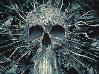Black Wallpaper Skull 3d Abstract Pictures