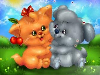Valentine Kittens Wallpaper