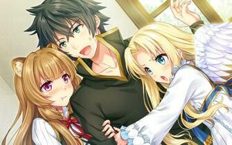 Wallpaper Of Anime Filo Naofumi Iwatani Raphtalia Background