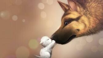 Cute Anime Dog Wallpaper Tiere