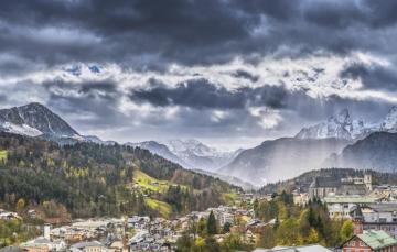 Wallpaper Mountains The City Forest Bayern Alps Landscape