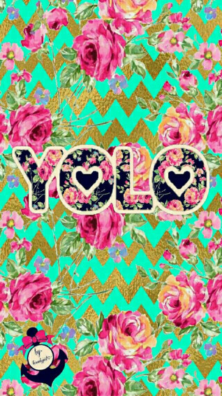 Yolo Floral Chevron Wallpaper I Created For The App Cocoppa