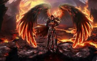 Wallpaper Of Fantasy Fire Woman Computer Desktop Image