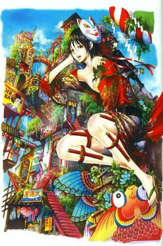 Yoshiwara Shiro Adekan Anime Art Manga Comics