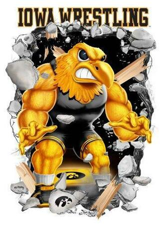 Iowa Mascot Name Dealnay Hawkeyes Wrestling