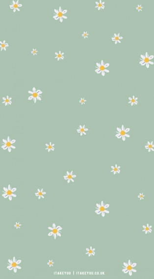 Cute Spring Wallpaper Ideas Daisy Mint Green I Take