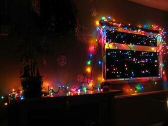 Led Christmas Lights Desktop Wallpaper Hivewallpaper