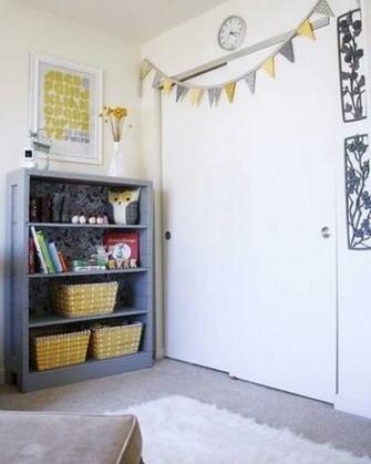Bookshelf With Wallpaper For The Home