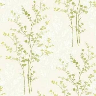 Green Beige Cream Fern Motif Arthouse Wallpaper
