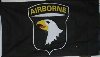 101st Airborne Flag Black Background