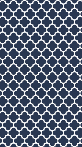 Navy Blue And White Quatrefoil iPhone Wallpaper