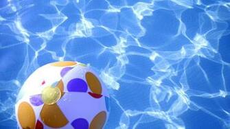 Beach Ball In Water Wallpaper