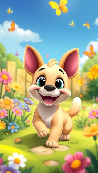 Cartoon Puppy Wallpaper