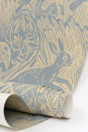 St Judes Harvest Hare Wallpaper By Mark Hearld
