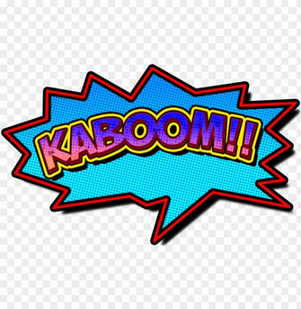 Comic Book Themed Speech Bubbles Kaboom Png Image